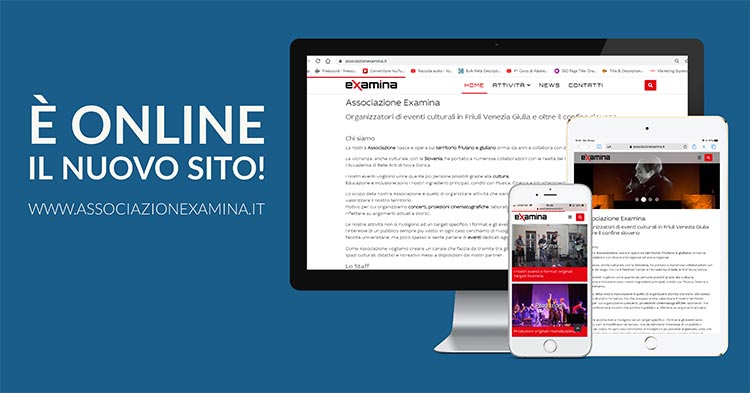 Il nuovo sito dell’Associazione Examina è online e visualizzabile su tutti i dispositivi